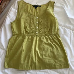 Boden citron green sleeveless top- adorable!- FREE with any other purchase :)